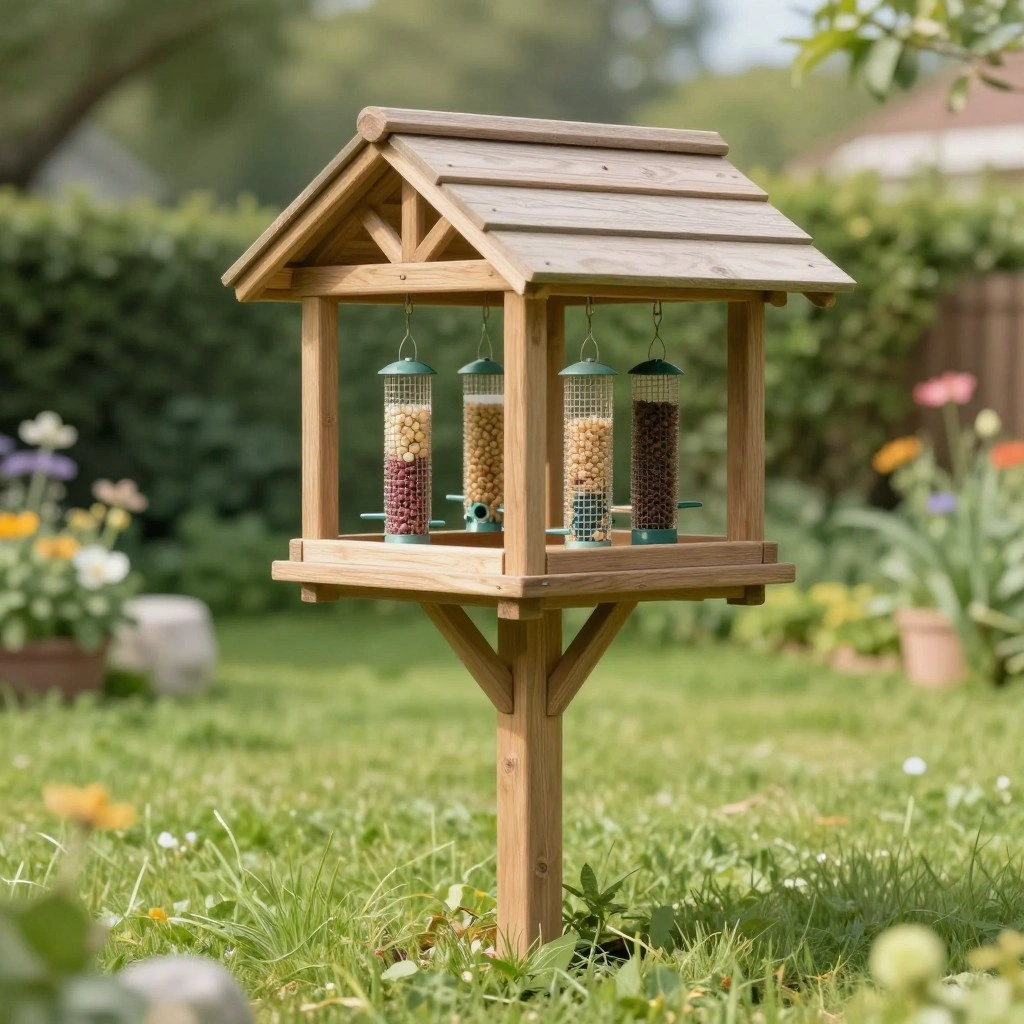 Covered Gazebo-Style Feeder Station