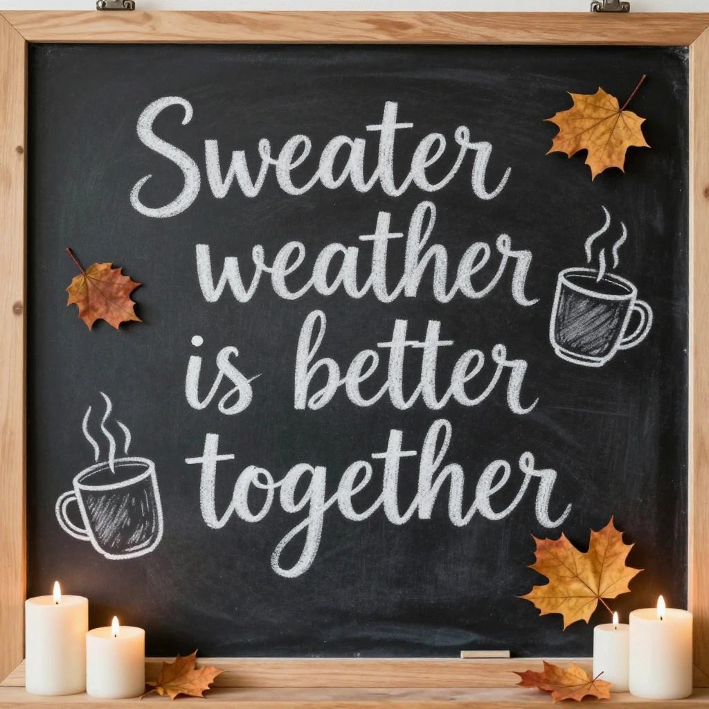 Cozy Hygge Fall Quote Board
