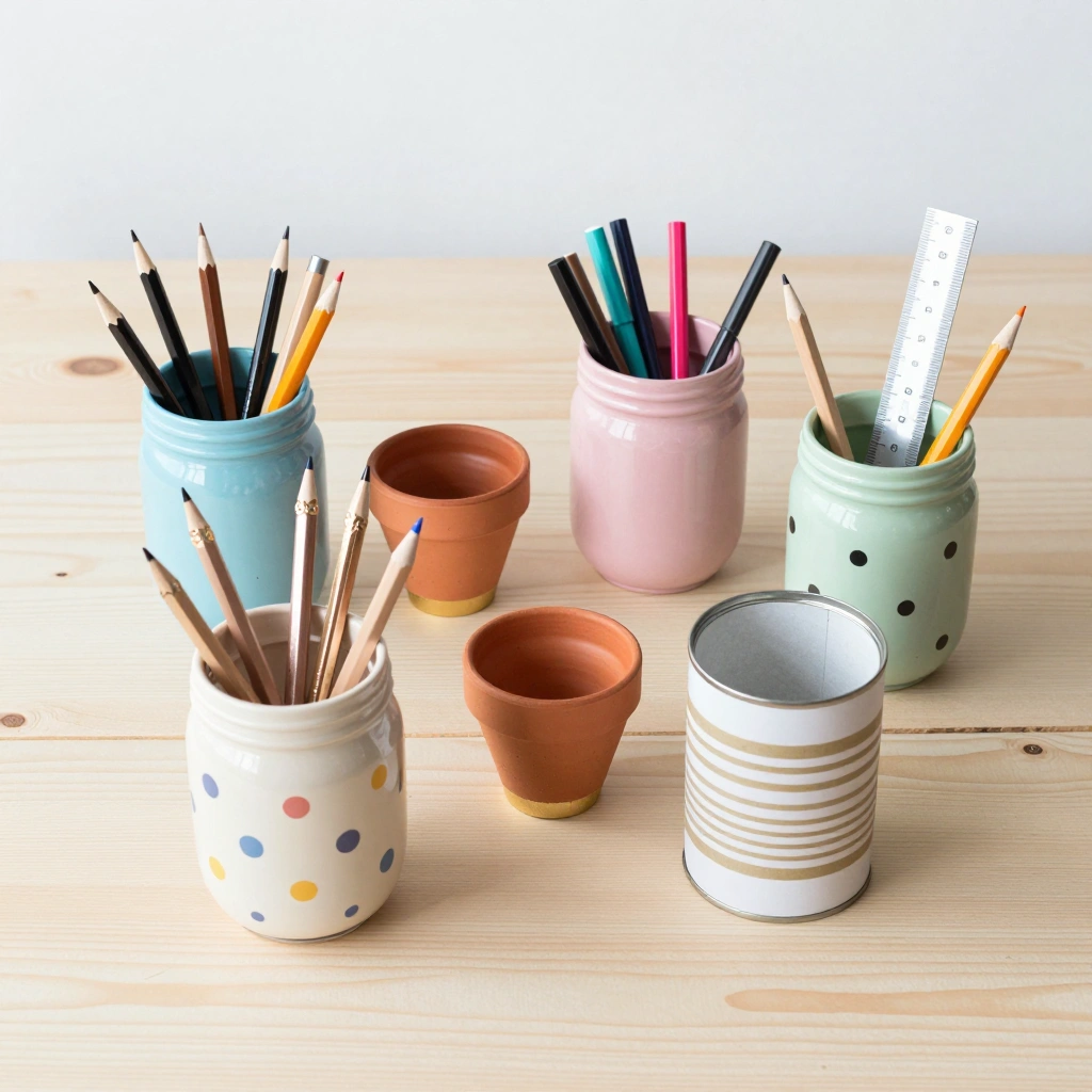 DIY Pencil Holder Centerpiece Display