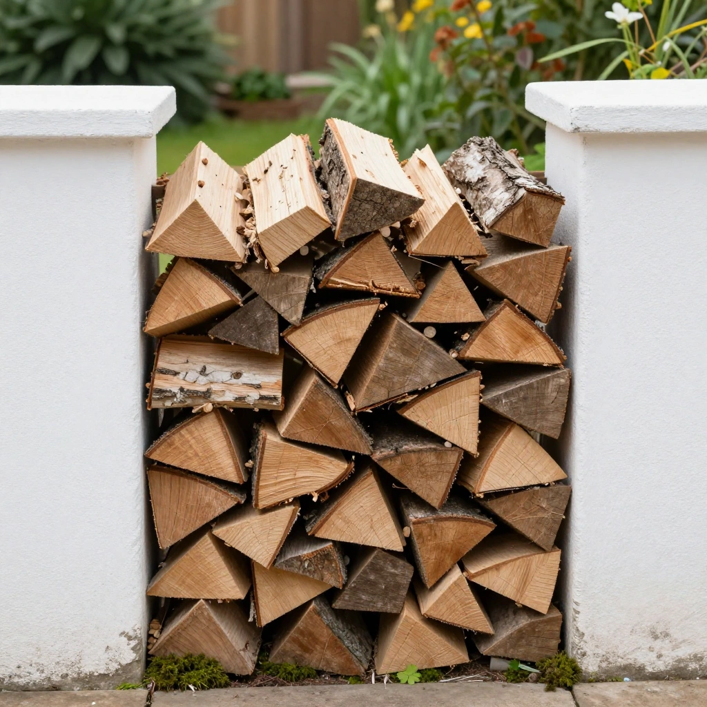 Decorative Firewood Corner Stack
