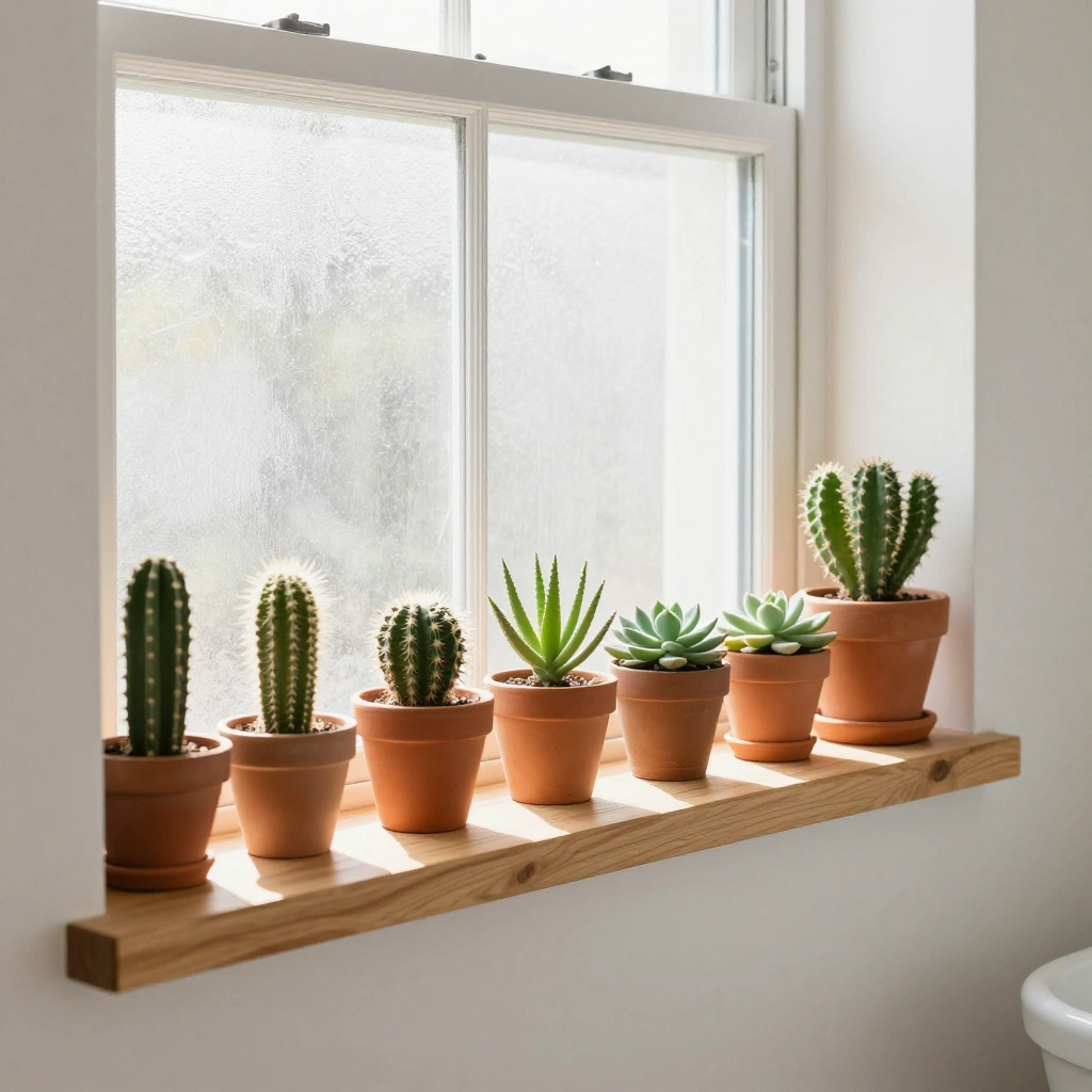 Desert-Themed Plant Decor and Natural Elements