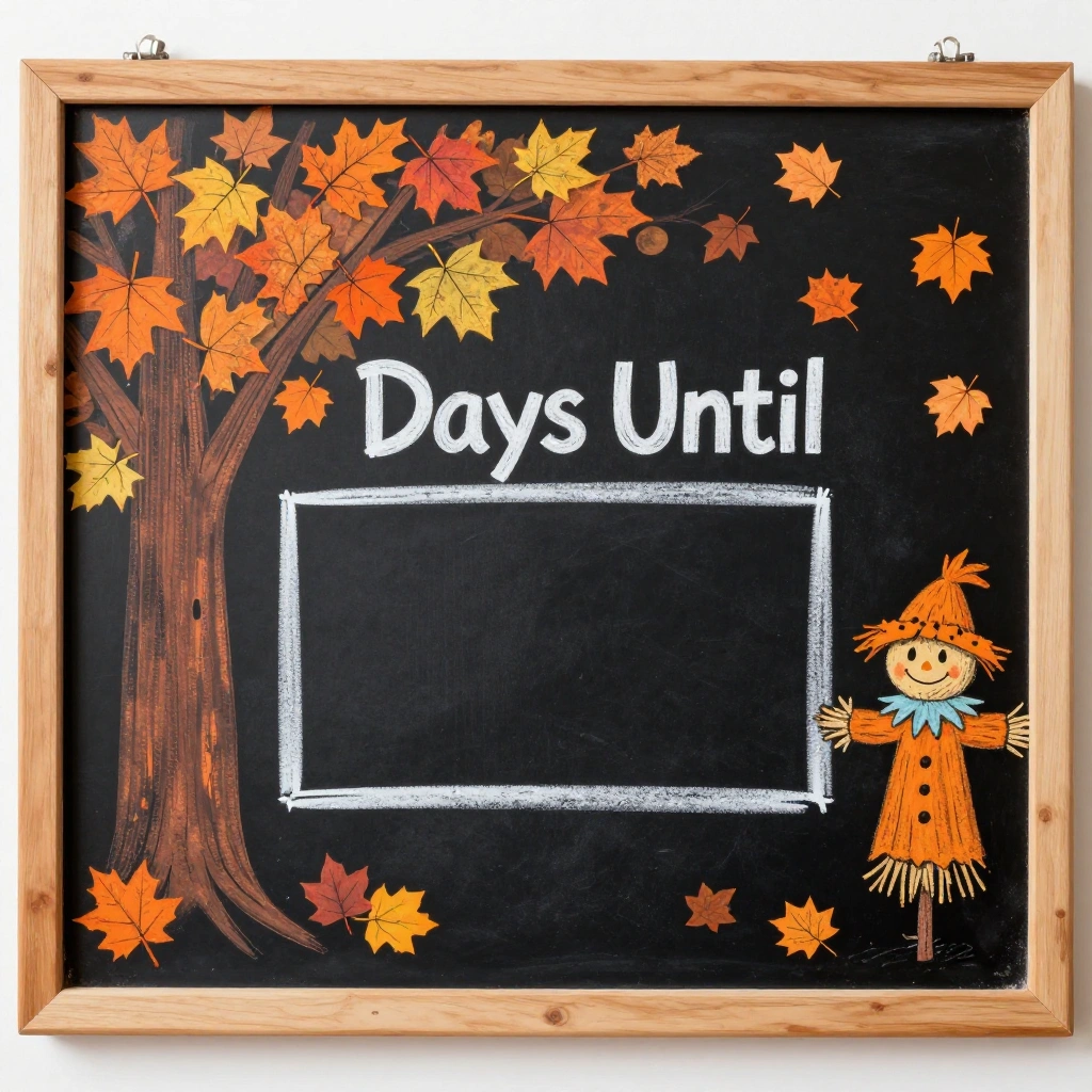 Fall Countdown Chalkboard