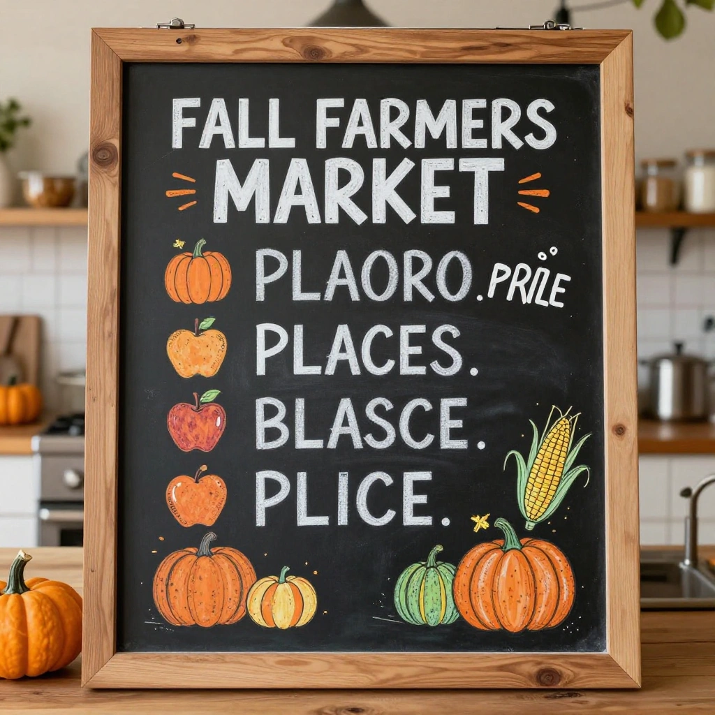 Fall Farmers Market Price Board