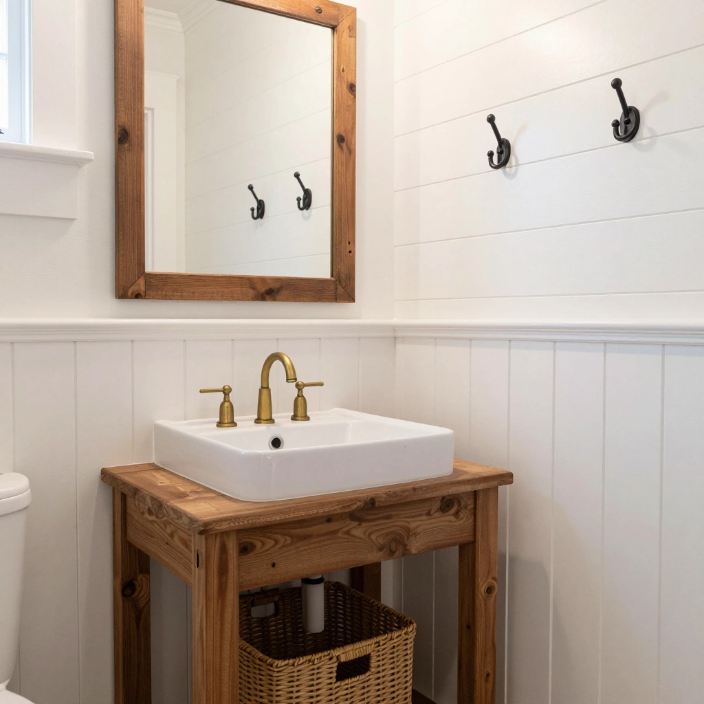 Farmhouse Board and Batten with Shiplap Accent

