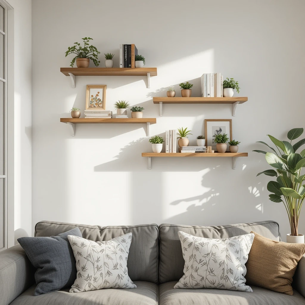 Floating Wall Shelves with Decor