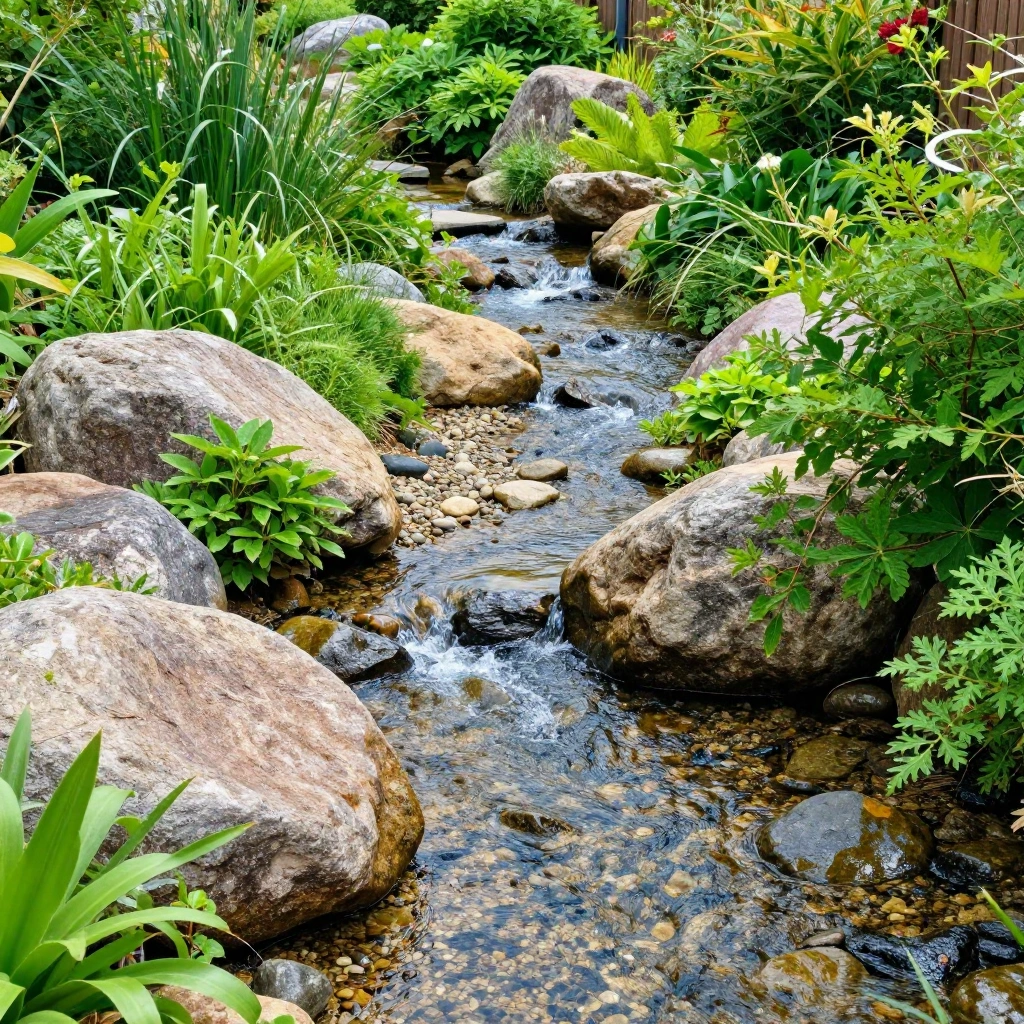 Garden Stream or Dry Creek Bed