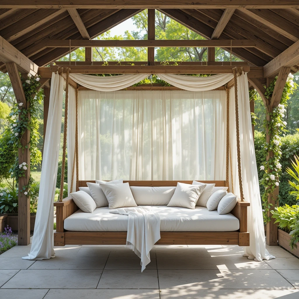 Gazebo With a Swing or Hanging Bed
