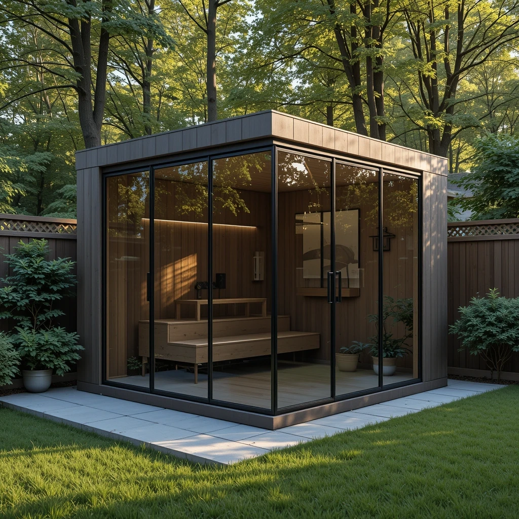 Glass-Front Sauna with Panoramic Views