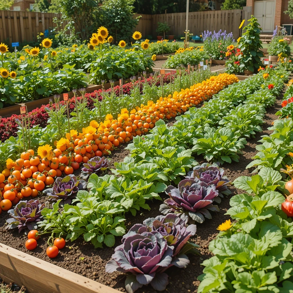 Kids' Rainbow Vegetable Garden