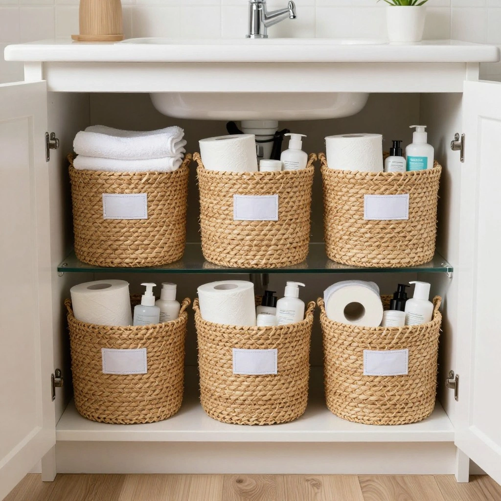 Labeled Woven Baskets