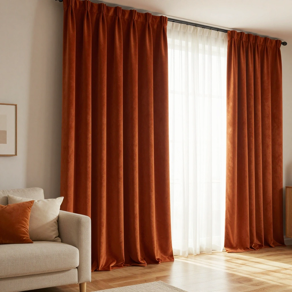 Layered Curtains for a Warm, Cozy Feel
