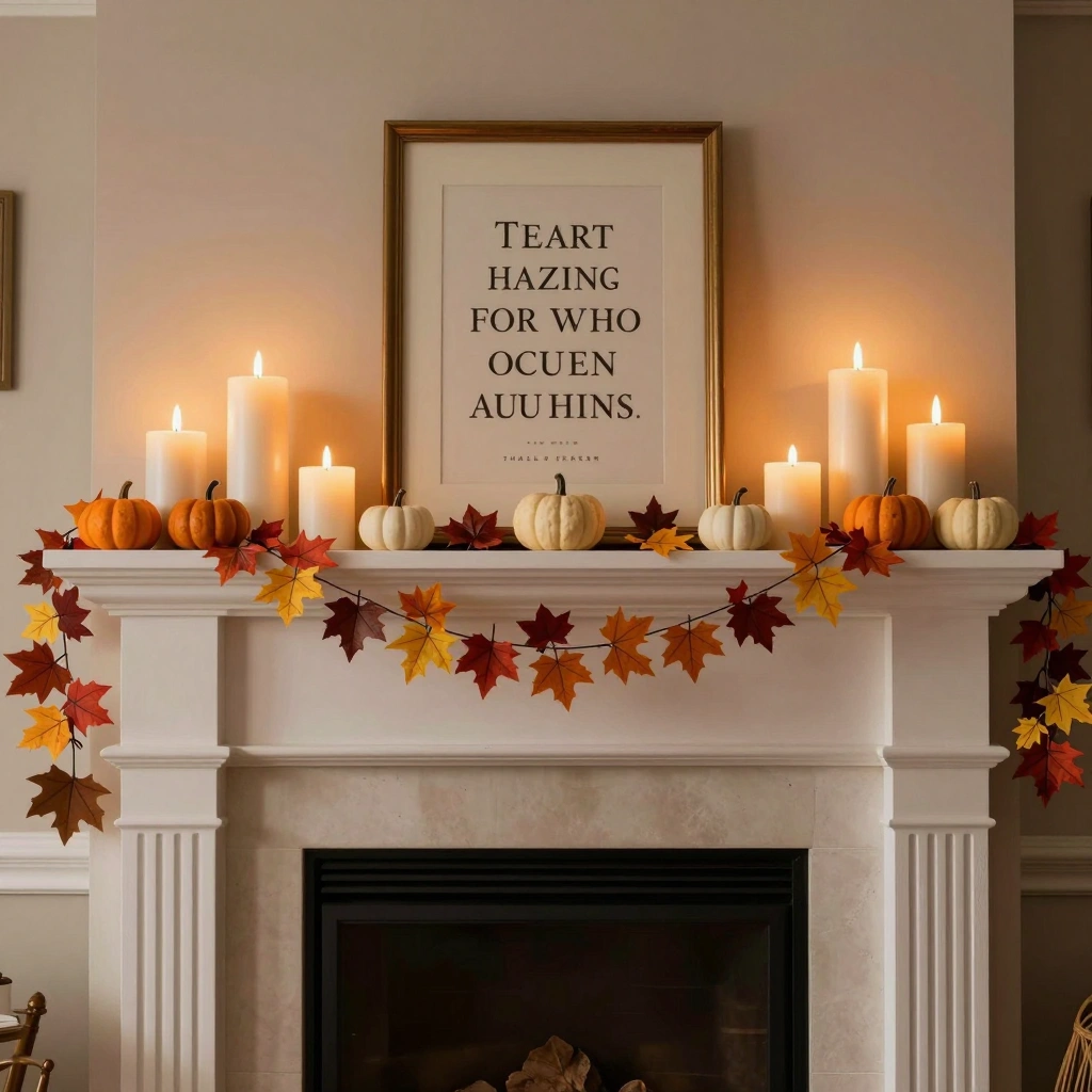 Layered Fall Mantel Display