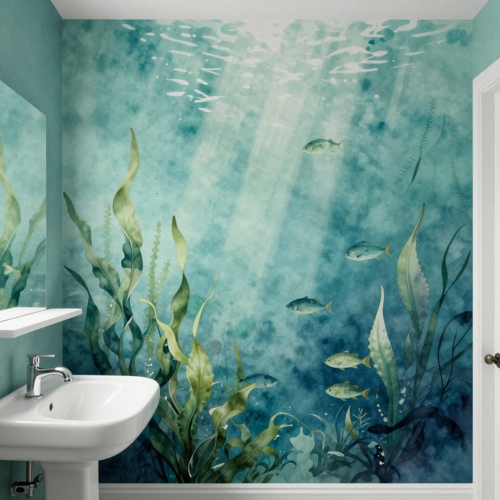 Mermaid-Inspired Wallpaper or Wall Mural