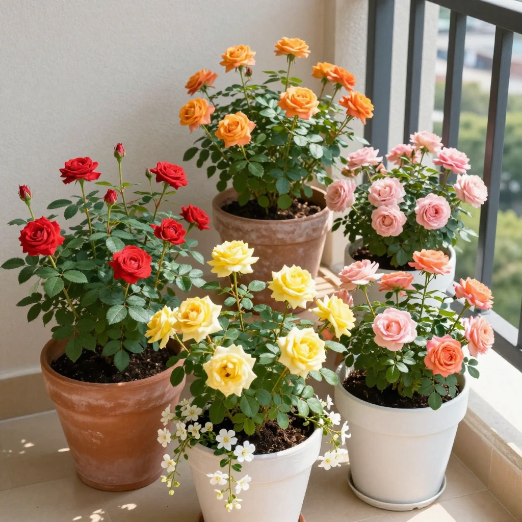 Miniature Rose Container Garden