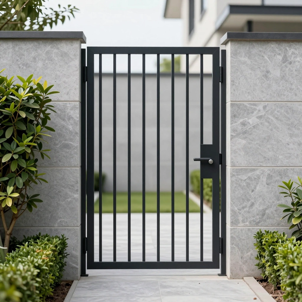 Modern Black Metal Gate