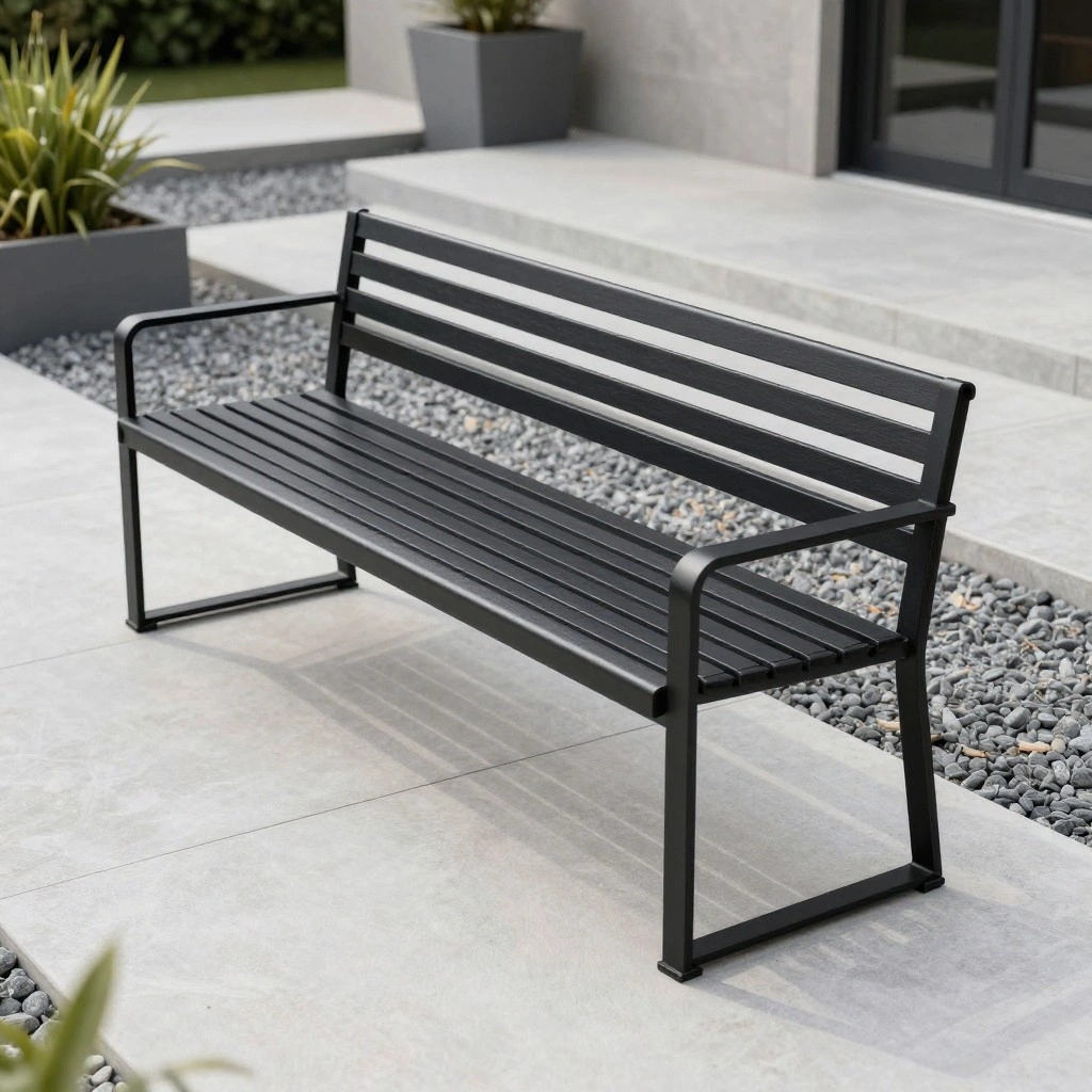 Modern Minimalist Metal Bench