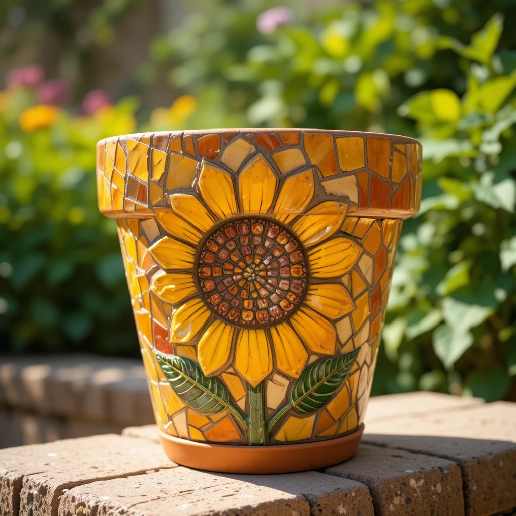 Mosaic Flower Pot Covers