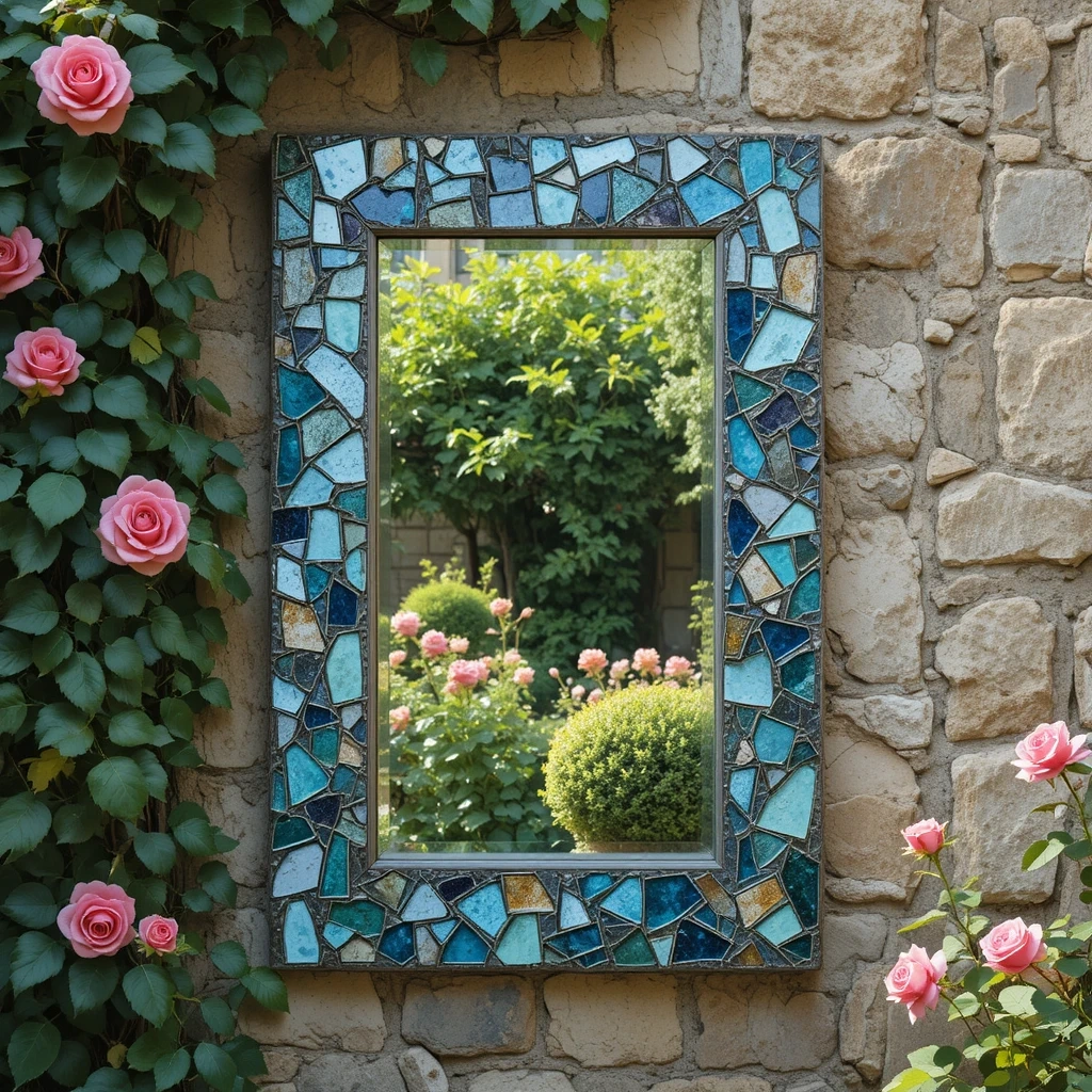 Mosaic Garden Mirror