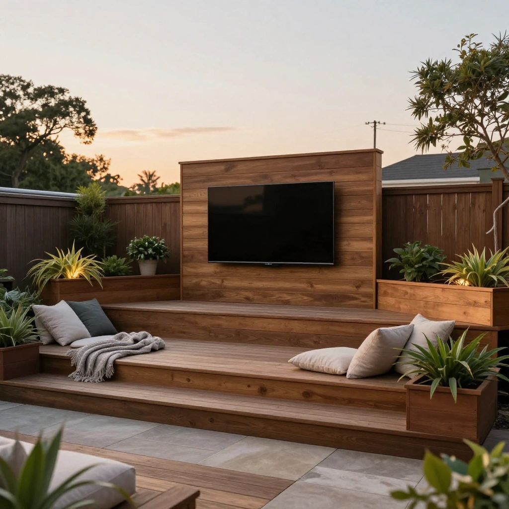 Multi-Level Deck TV Display