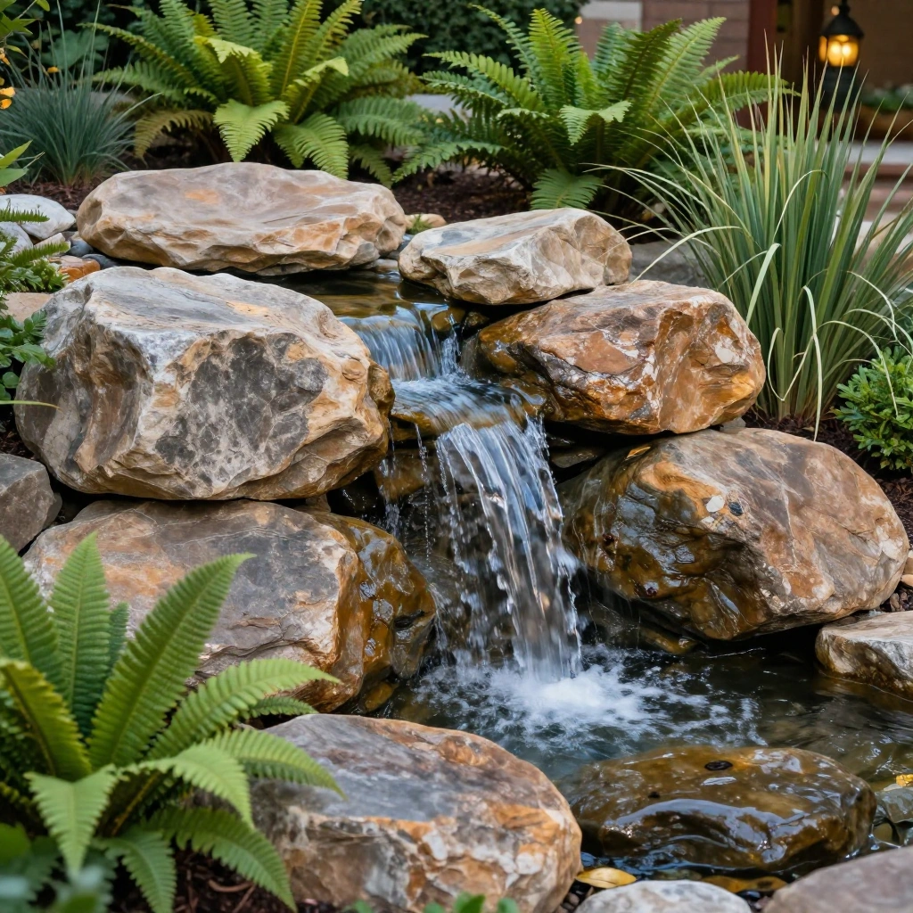 Natural Rock Waterfall