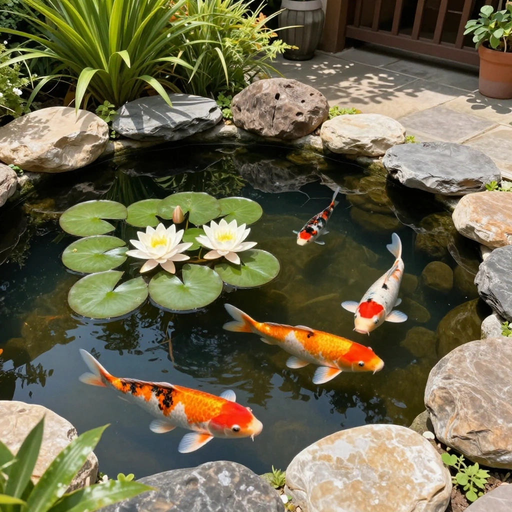 Naturalistic Koi Pond