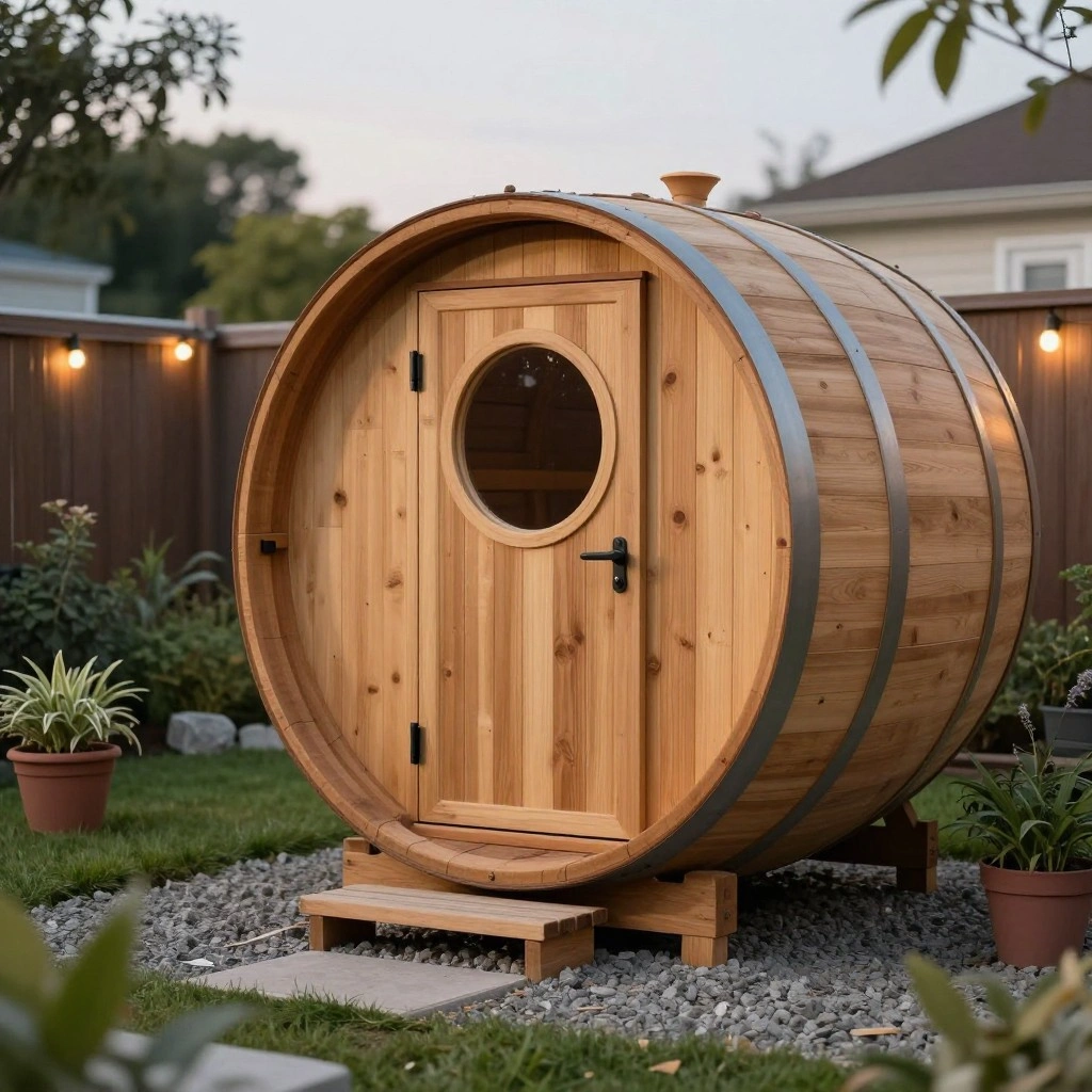 Outdoor Barrel Sauna