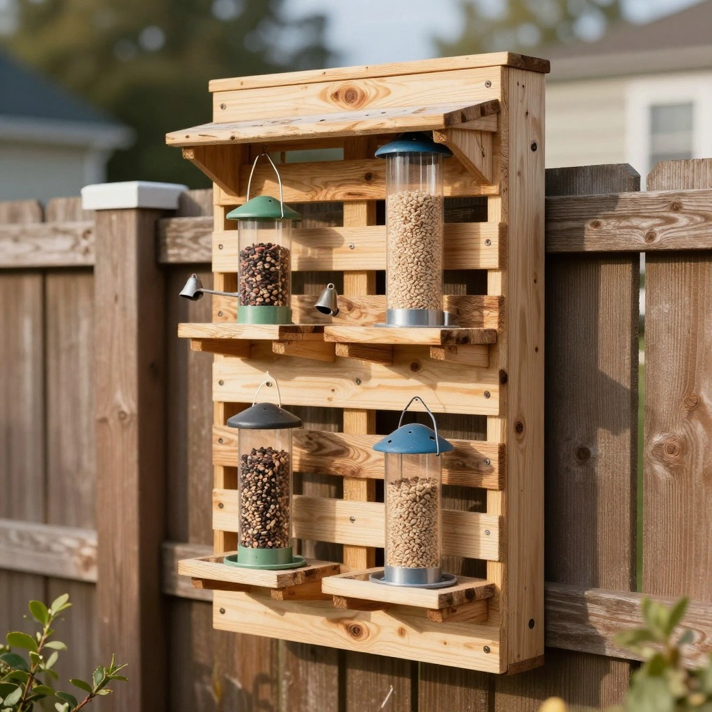 Pallet Wood Feeding Wall