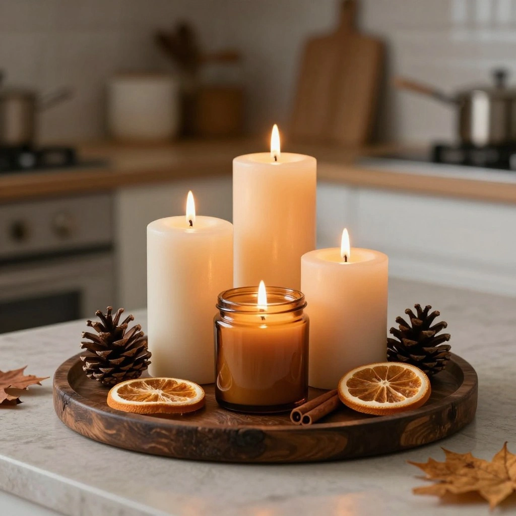 Pumpkin Spice-Scented Candle Vignette