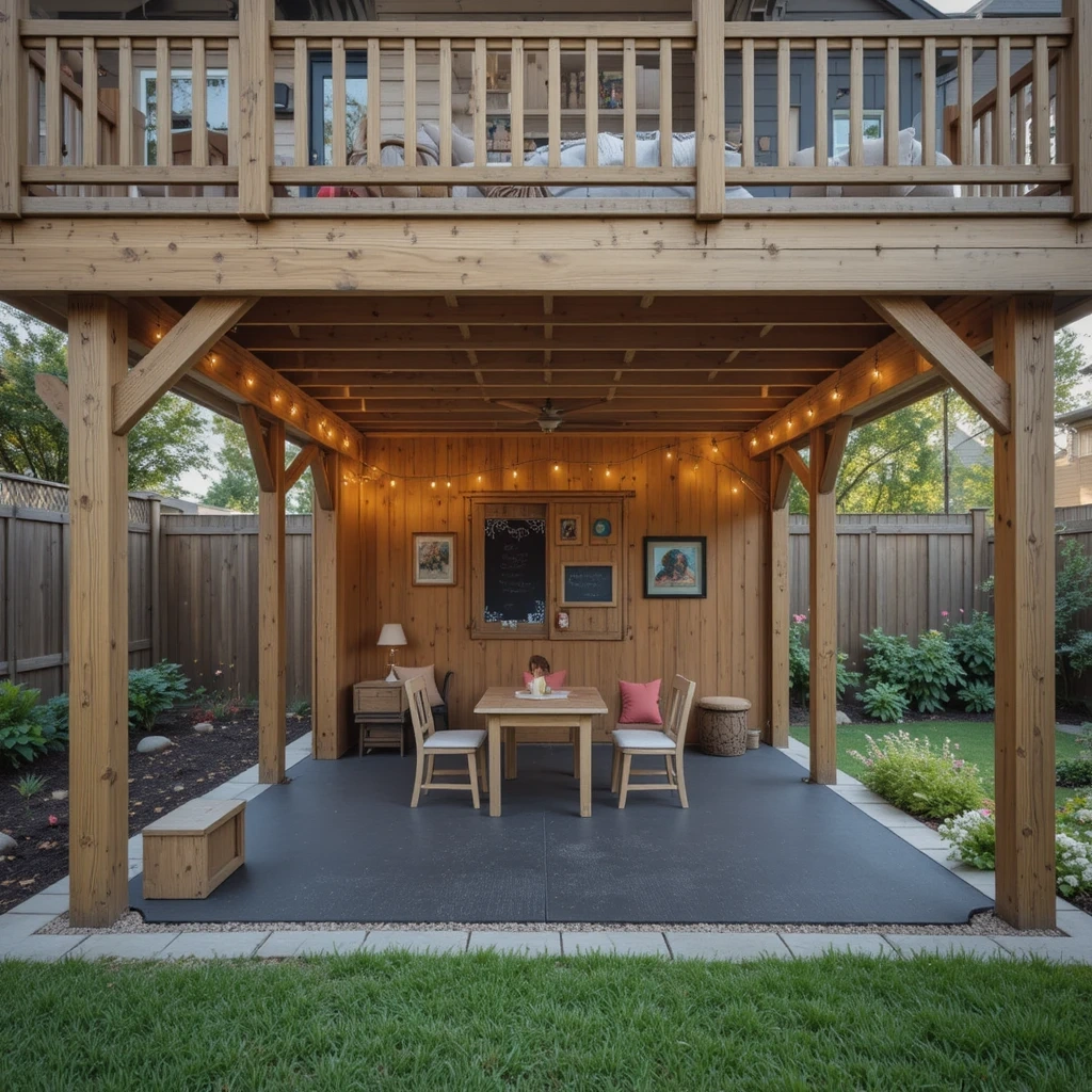 Raised Deck with Play Space Below