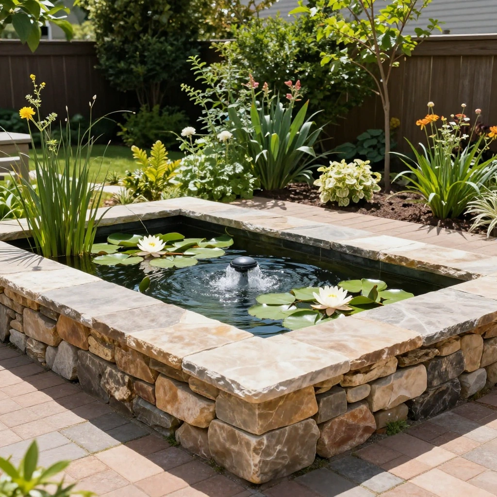 Raised Pond with Planting Shelf