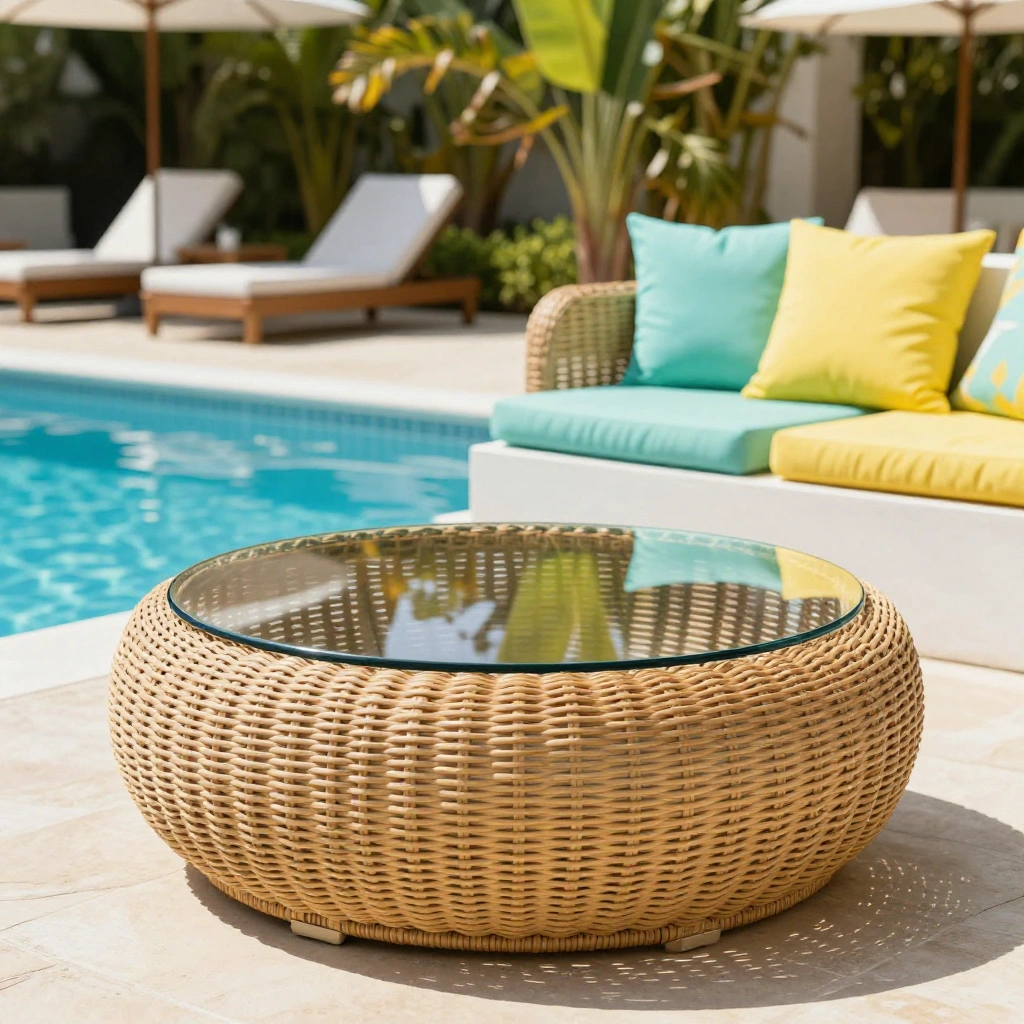 Rattan Wicker Coffee Table