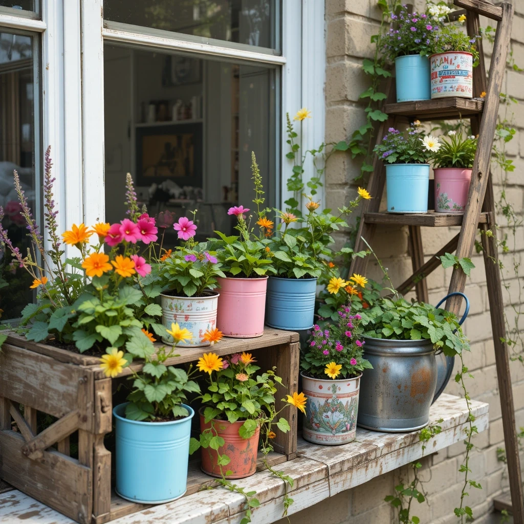 Repurposed and Upcycled Container Garden