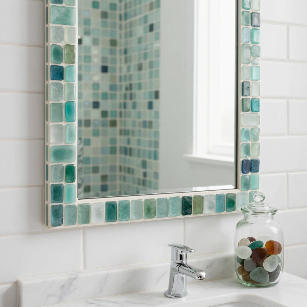 Sea Glass and Mosaic Accents