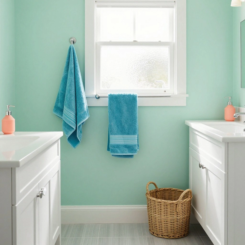 Seafoam Green and Ocean Blue Color Palette