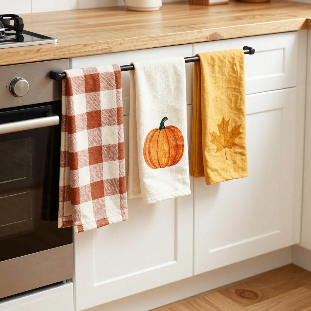 Seasonal Kitchen Towels and Oven Mitts Set