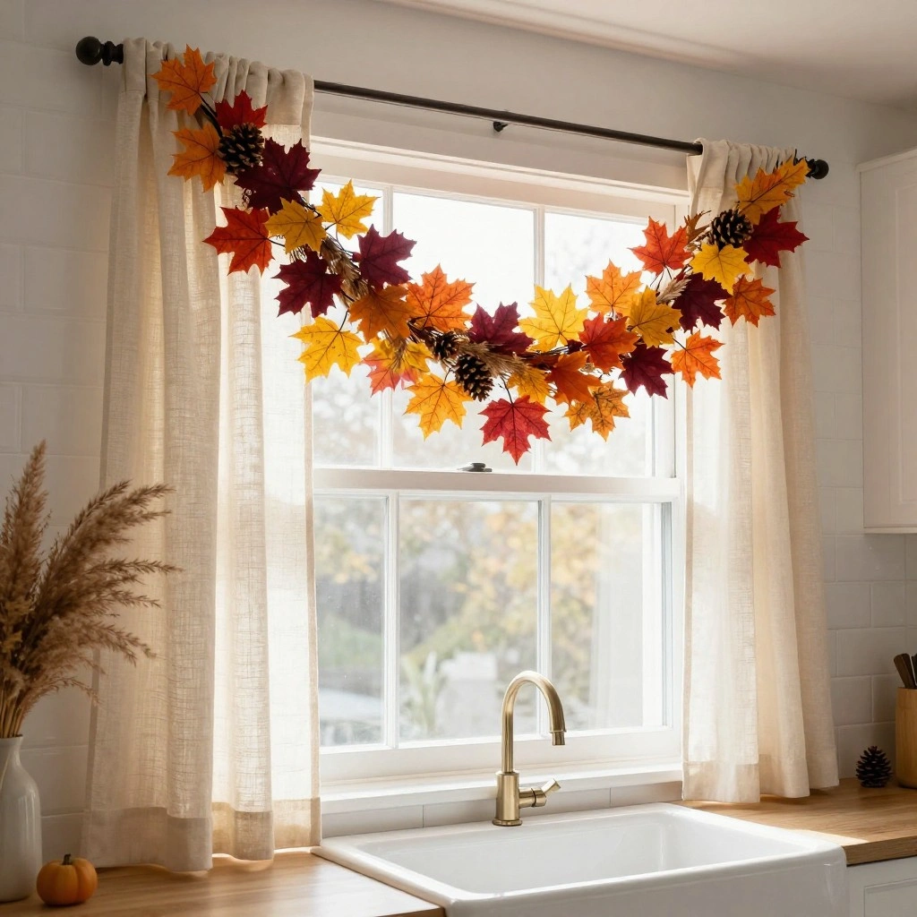 Seasonal Kitchen Window Garland