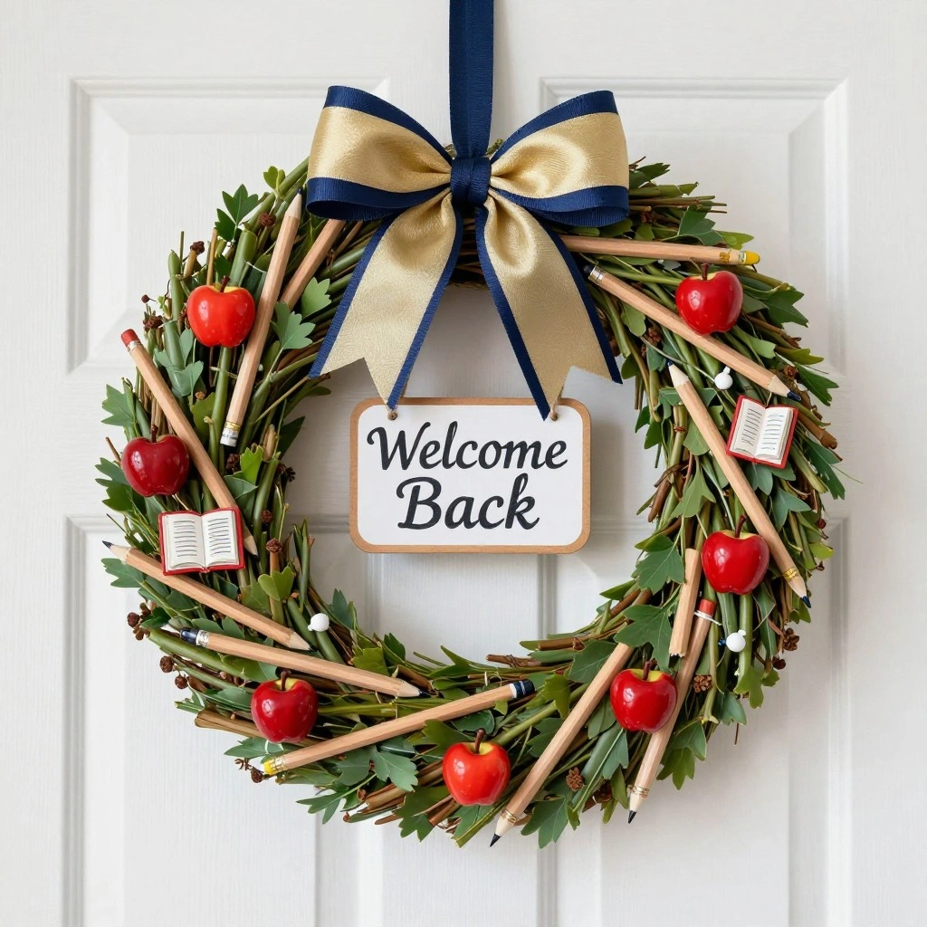 Seasonal Welcome Wreath for the Classroom Door or Bedroom Door