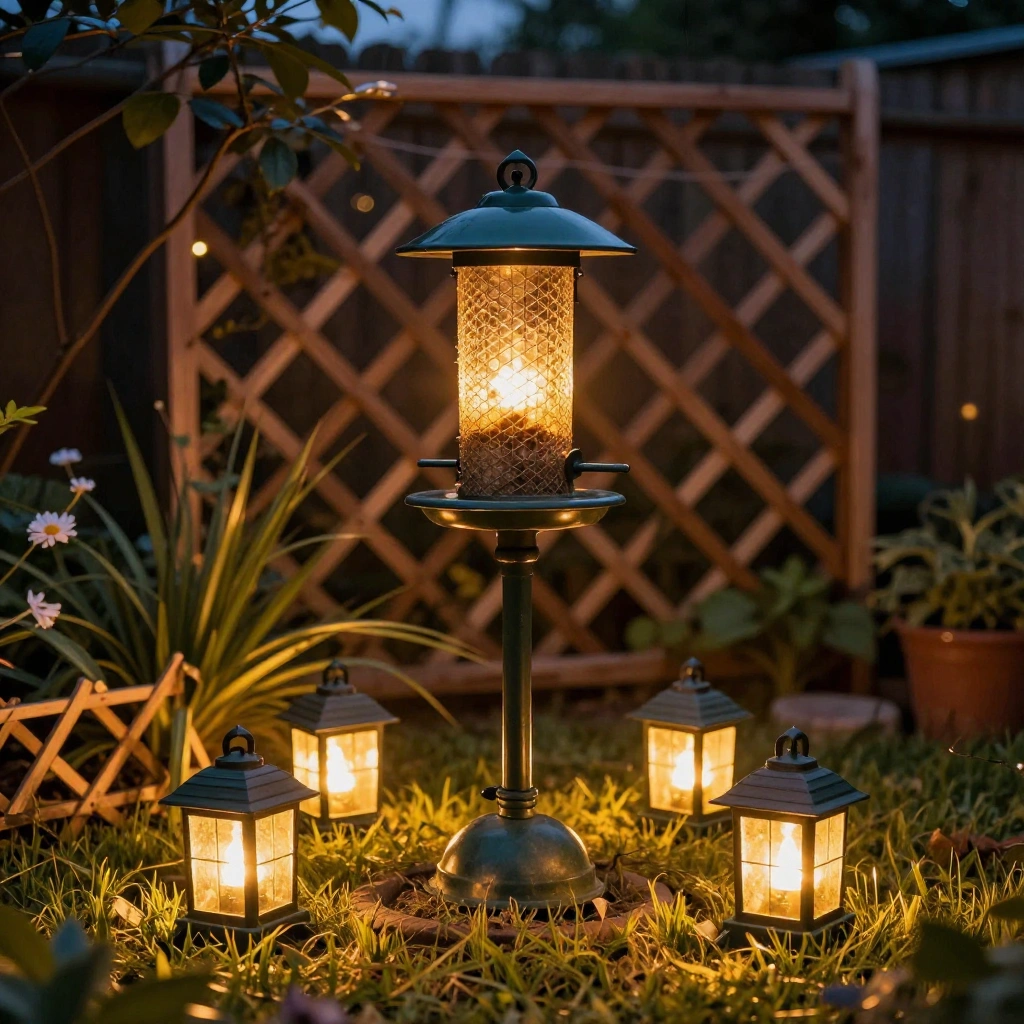 Solar-Powered Lighted Feeder Station