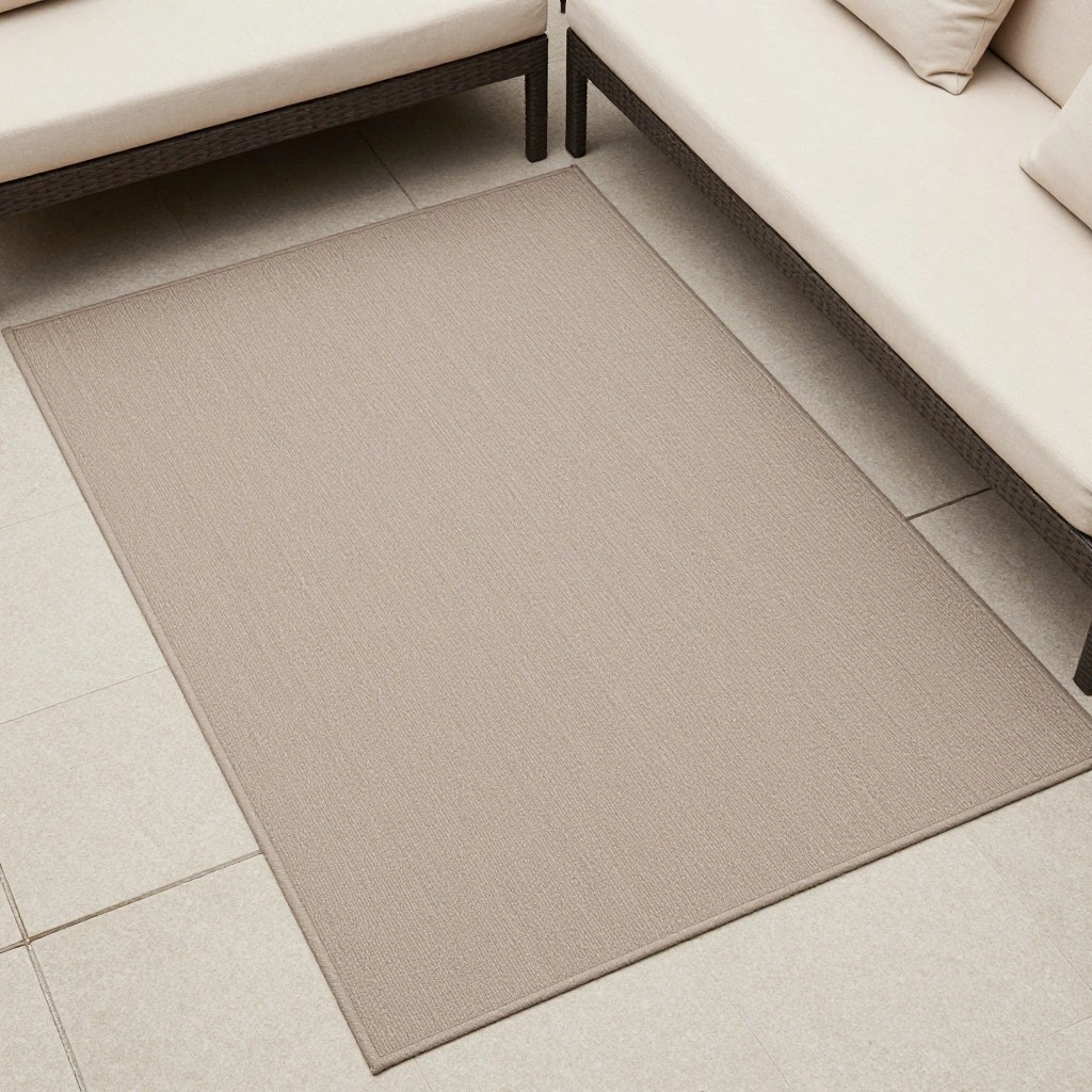 Solid Neutral Outdoor Rug