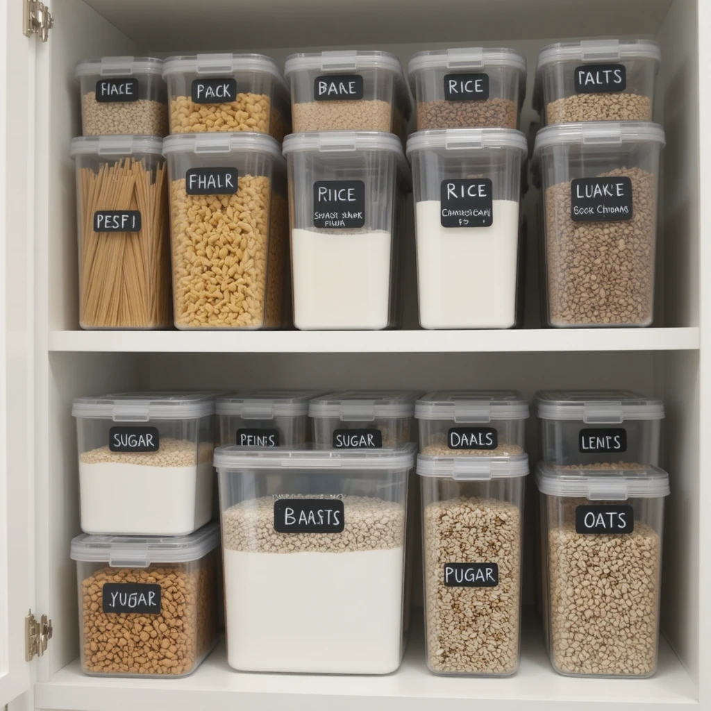Stackable Clear Containers for Dry Goods