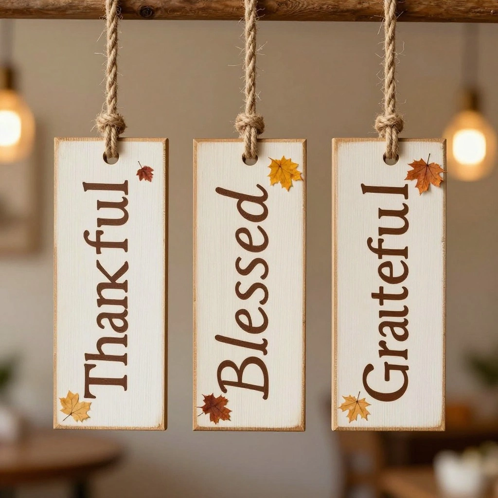 Thankful, Blessed, and Grateful Sign