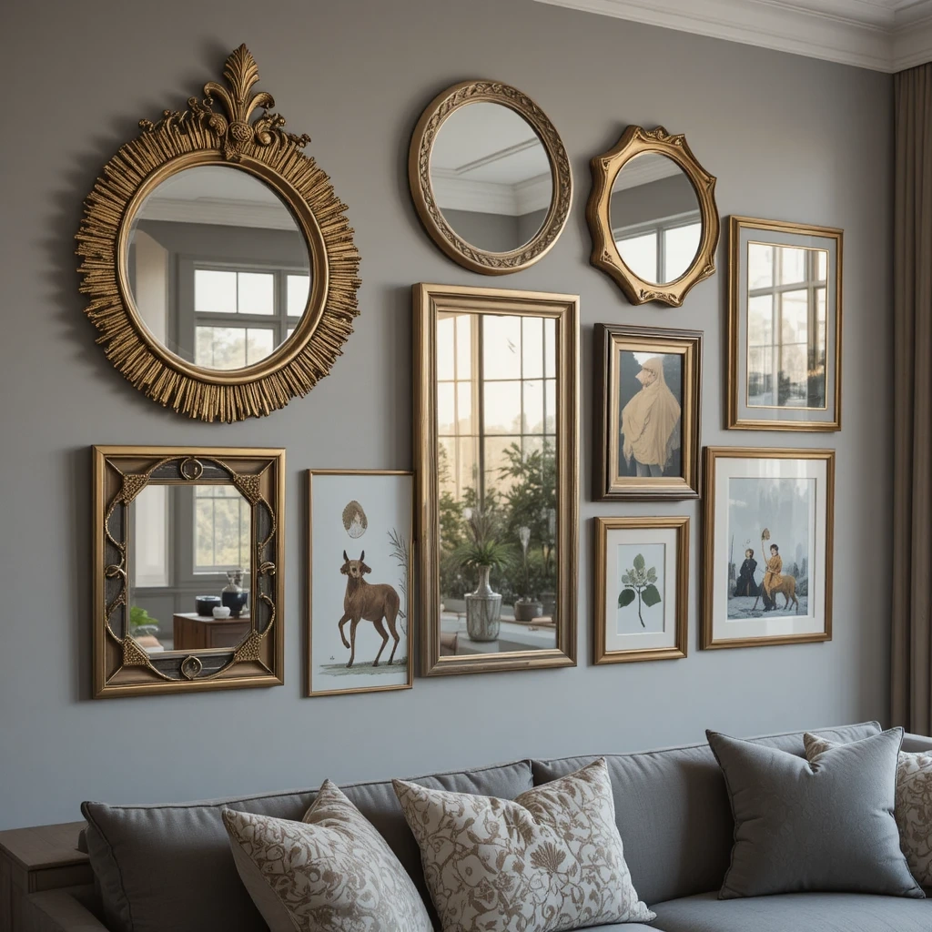 The Mirrors & Art Mixed Wall