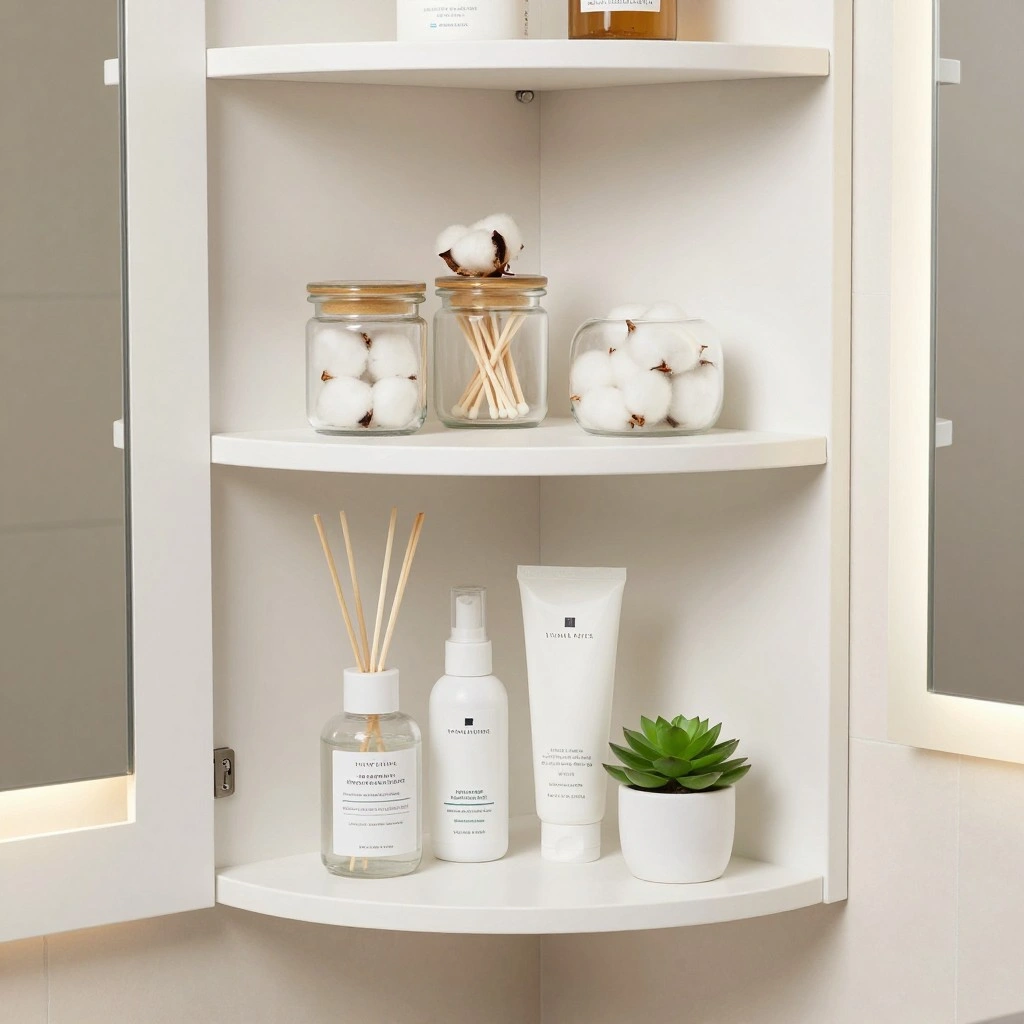Tiered Corner Shelves