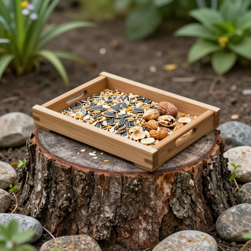Tree Stump Feeder Platform