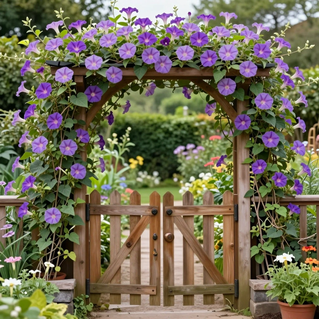 Trellis-Topped Garden Gate