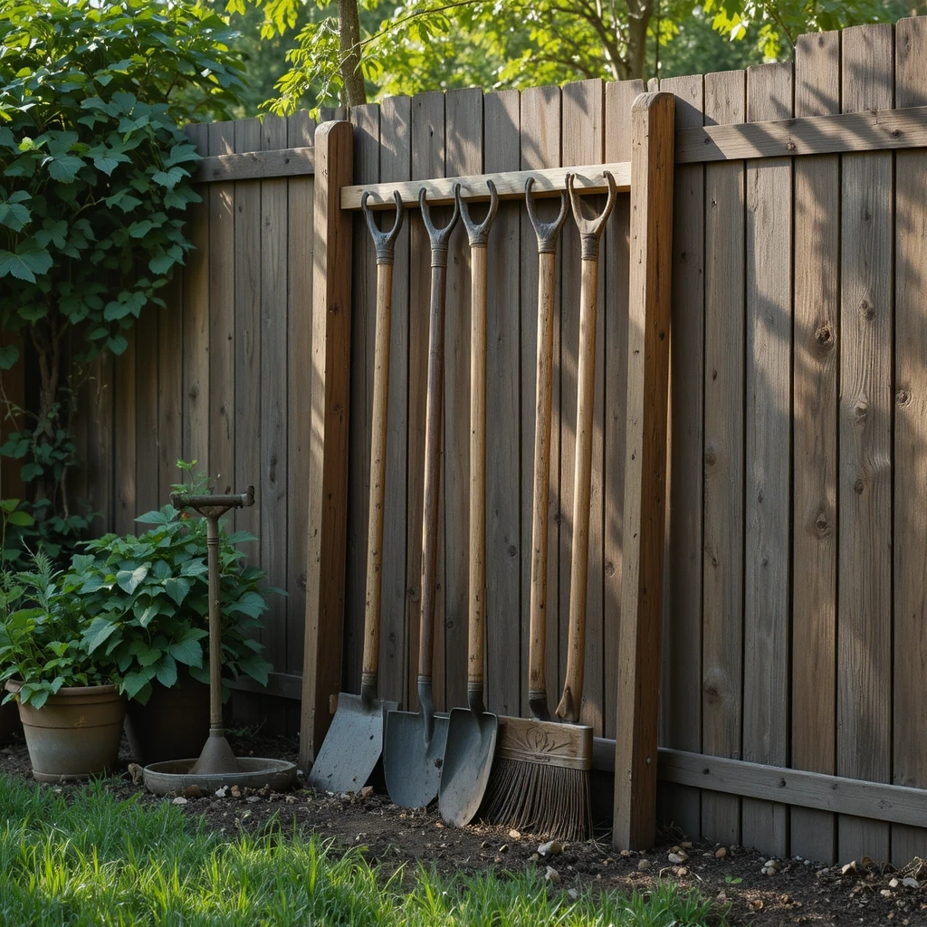 Vertical Garden Tool Rack