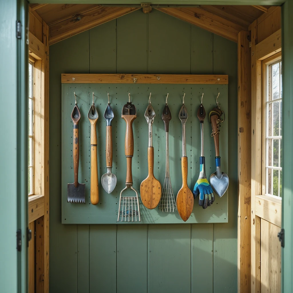 Wall-Mounted Pegboard Tool Organizer