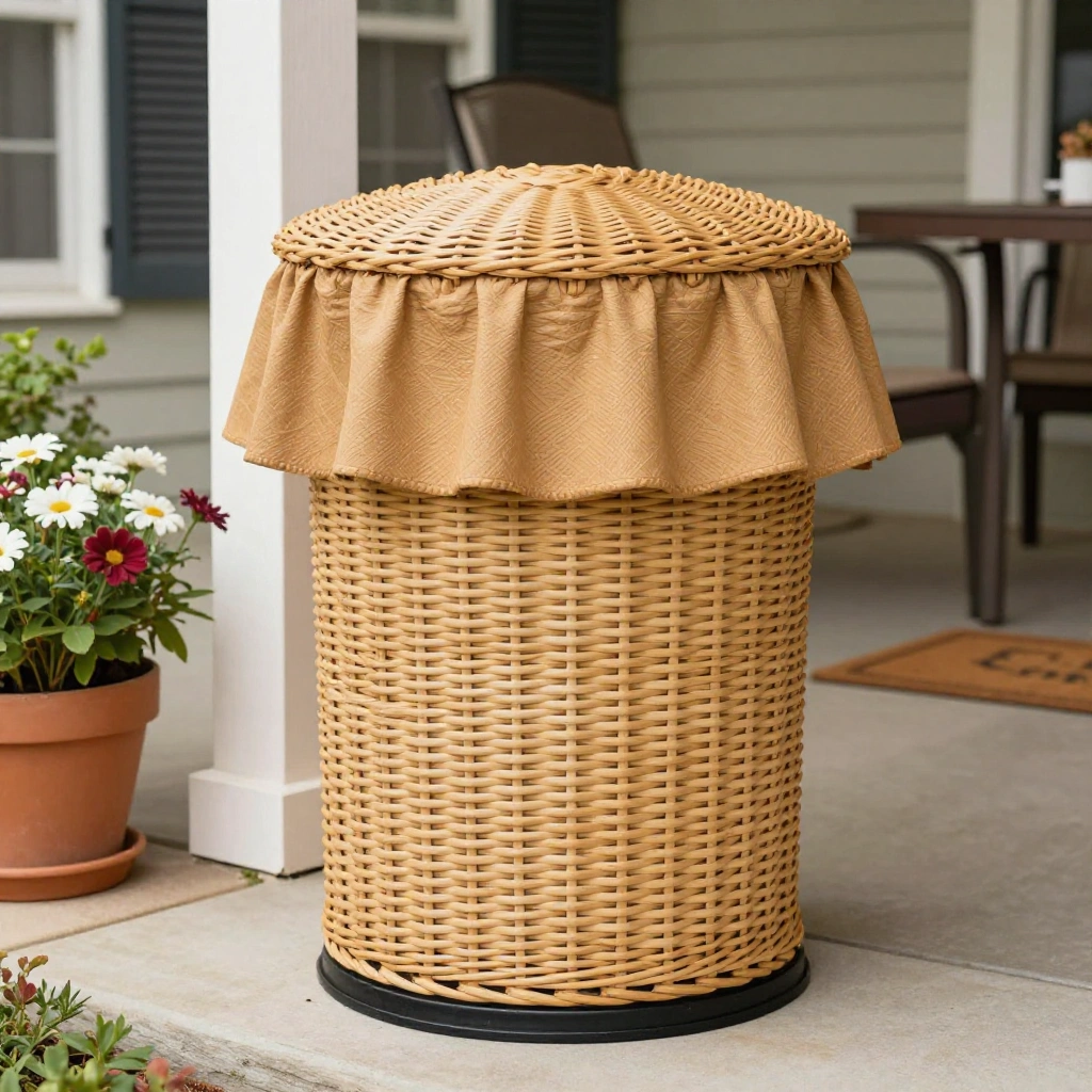 Wicker or Rattan-Style Resin Bin Covers