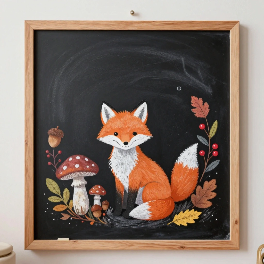 Woodland Animals Fall Scene