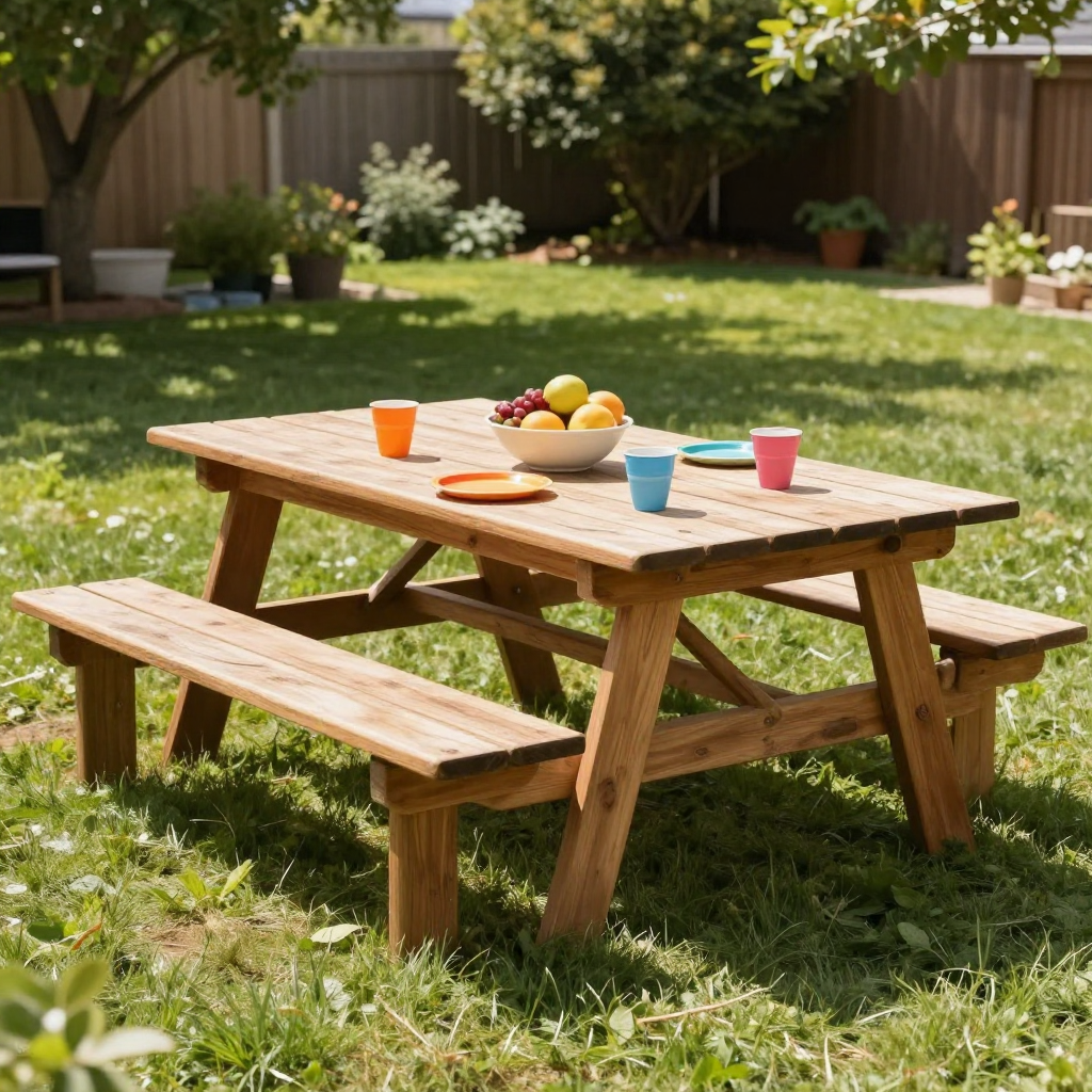 Picnic-Style Outdoor Dining Table